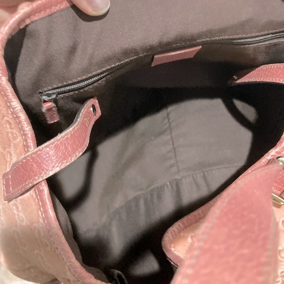 Authentic GUCCI Abbey Shoulder Tote Bag GG Suede Leather - Picture 16 of 17